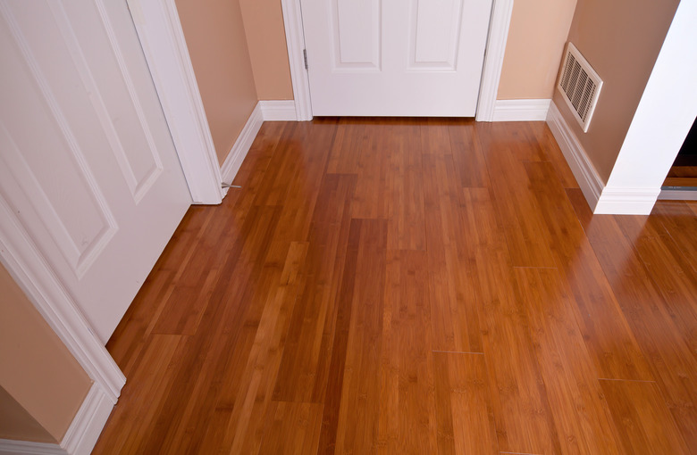 Modern interior bamboo hardwood flooring after renovation