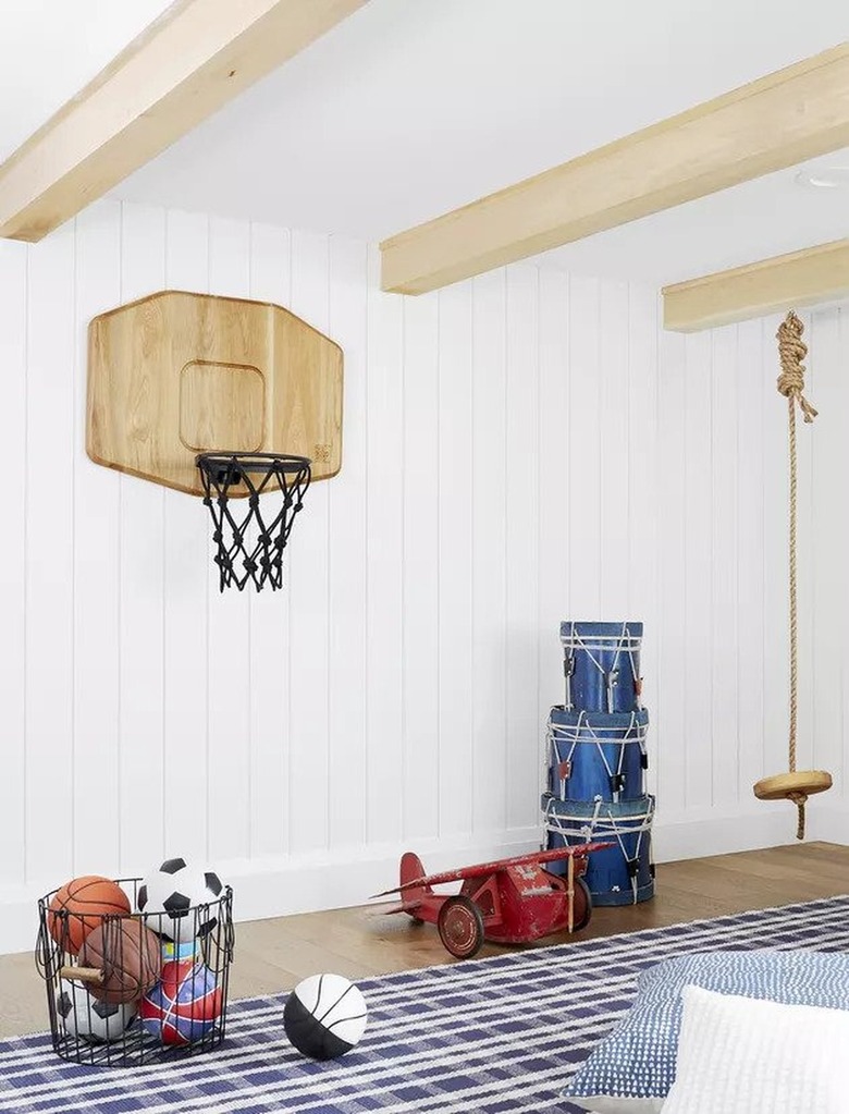 Basement playroom design by Emily Henderson