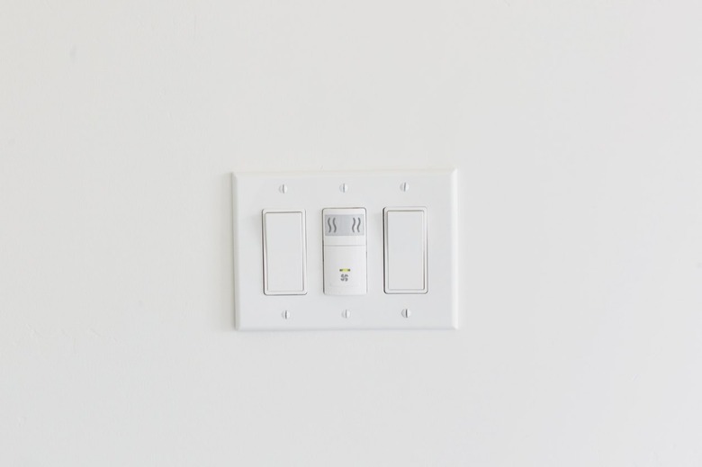 A toggle light switch