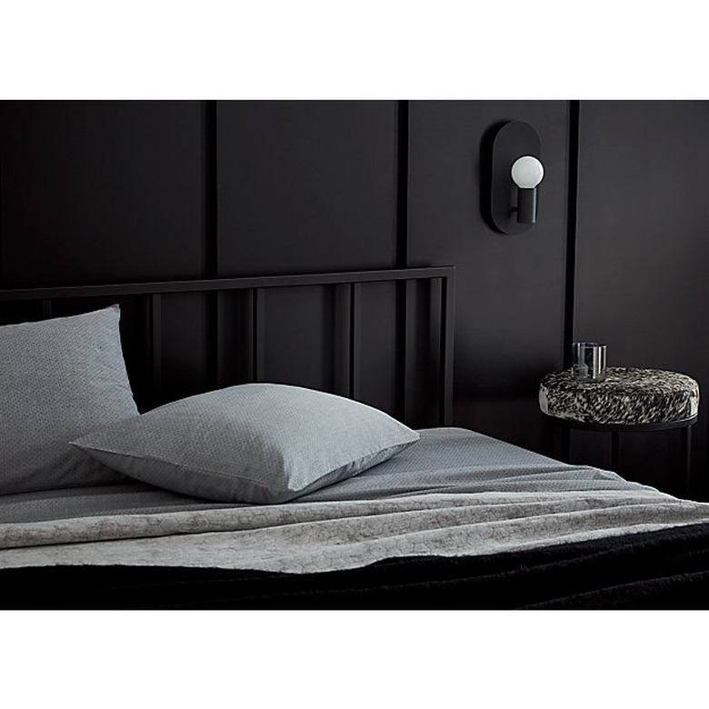 Plate Matte Black bedroom wall sconce from CB2