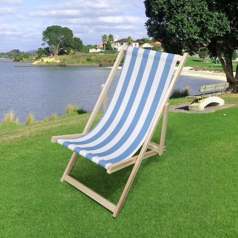 striped lawn chair