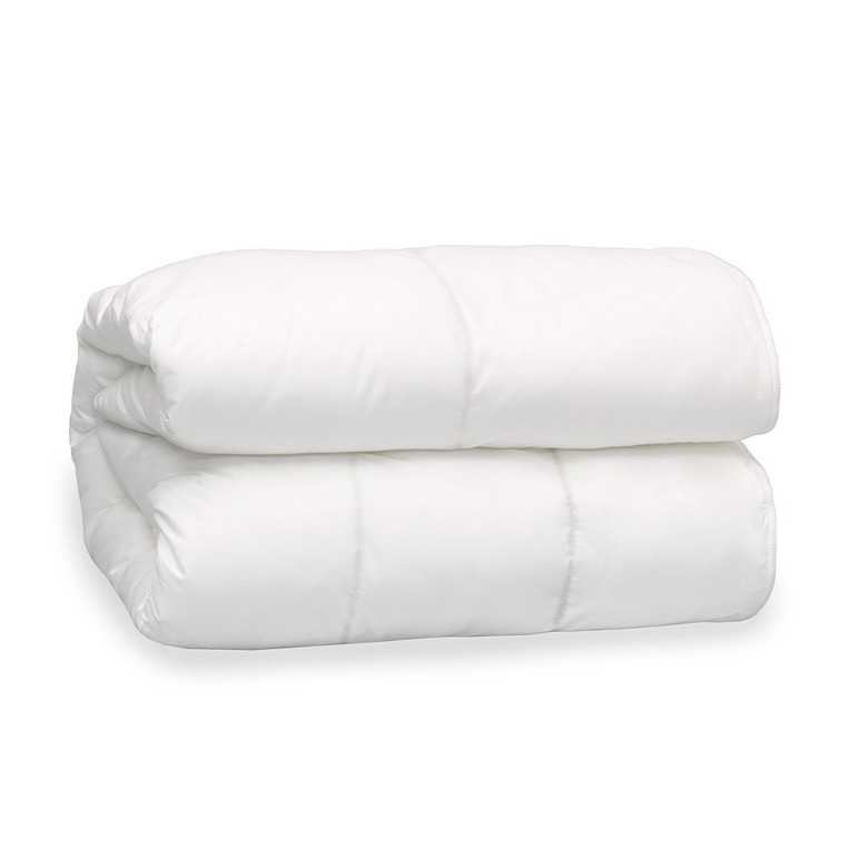 white folded down alternative comforter