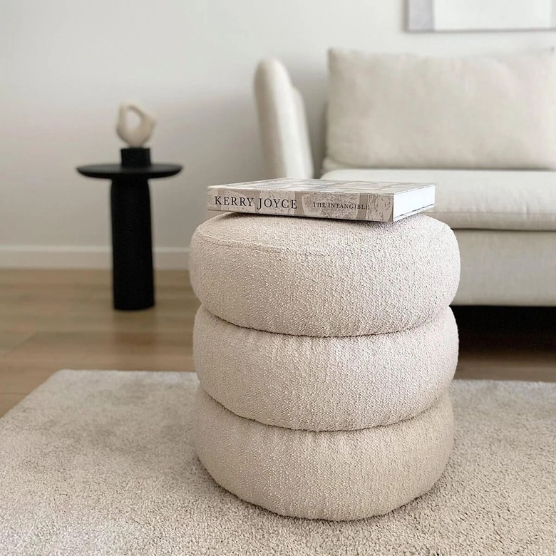 layered pouf