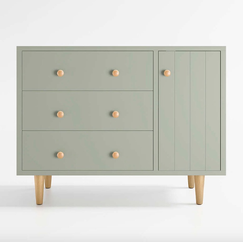 Crate & Kids Finn Kids Wide Sage Green Dresser, $799