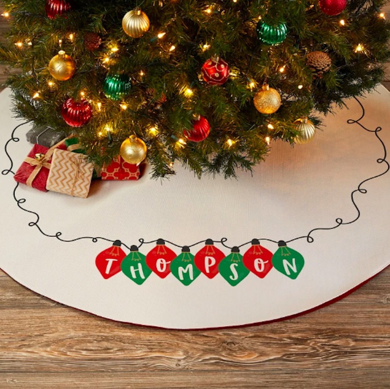 Personalization Mall Holiday Lights Tree Skirt