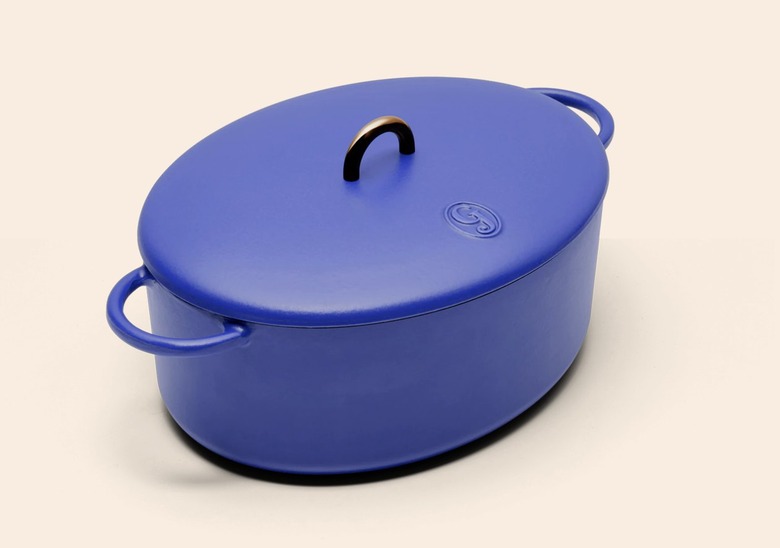 Great Jones dutch oven in blueberry