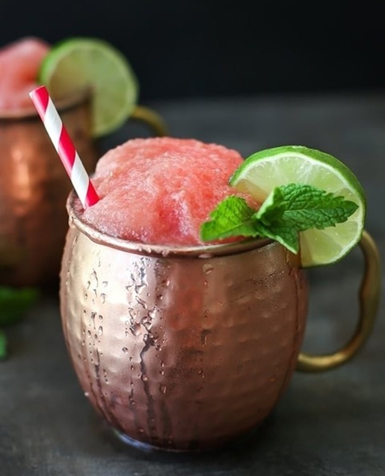 Simply Whisked Frozen Watermelon Moscow Mule