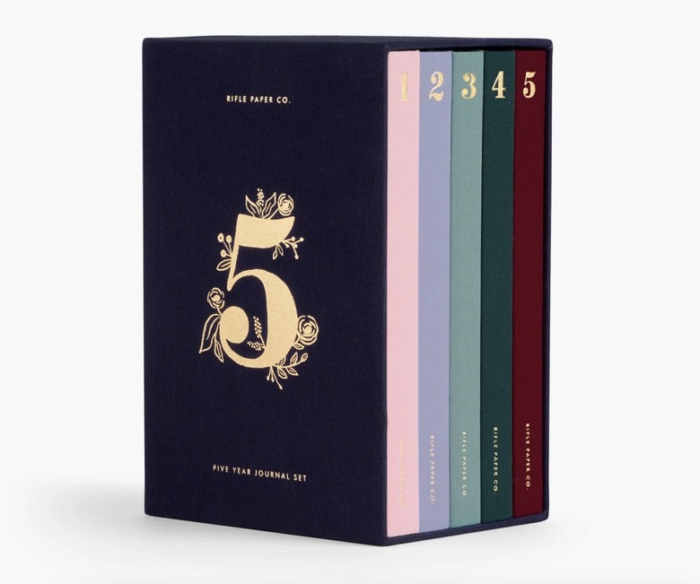 Rifle Paper Co. Five Year Keepsake Journal Set, $60