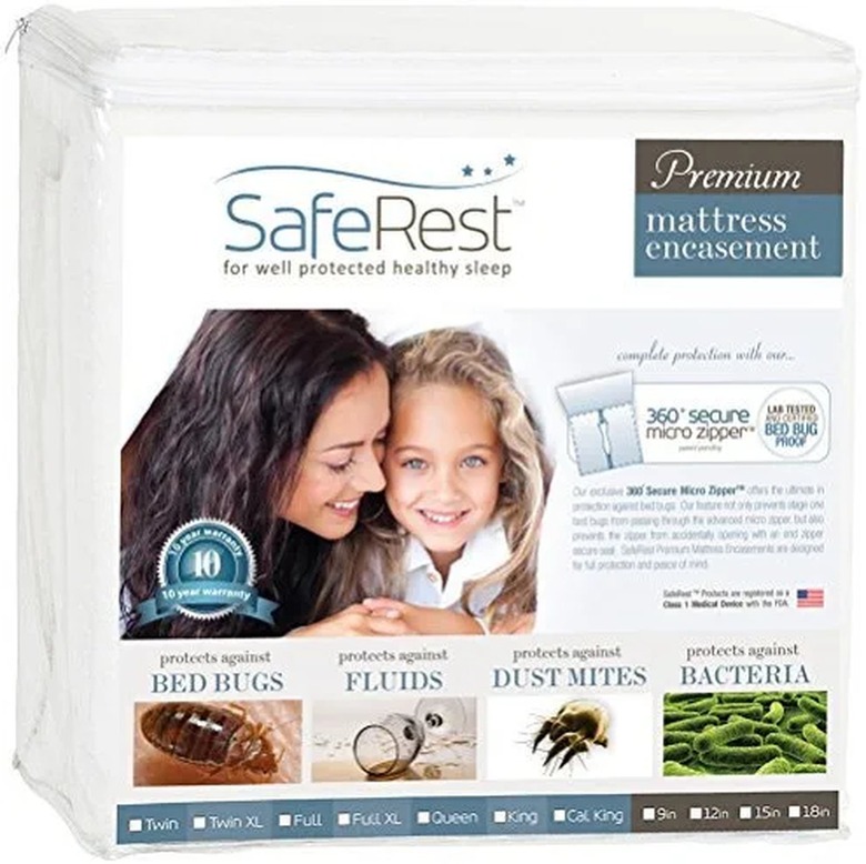 mattress protector in a clear bag