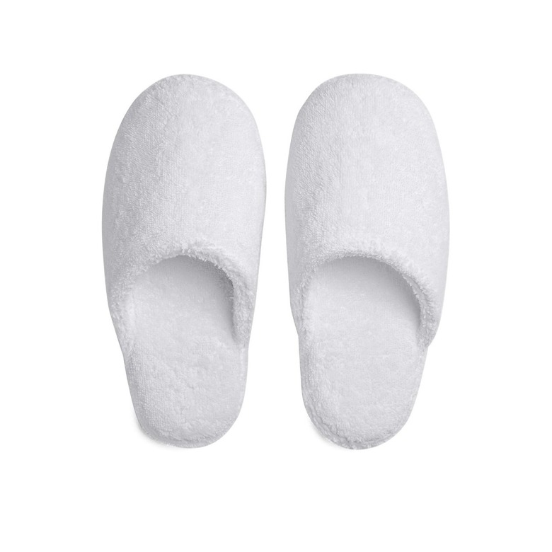 white cotton slippers