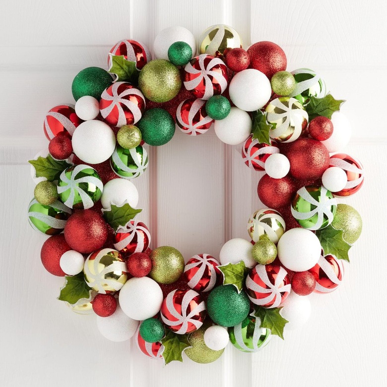 peppermint ball wreath