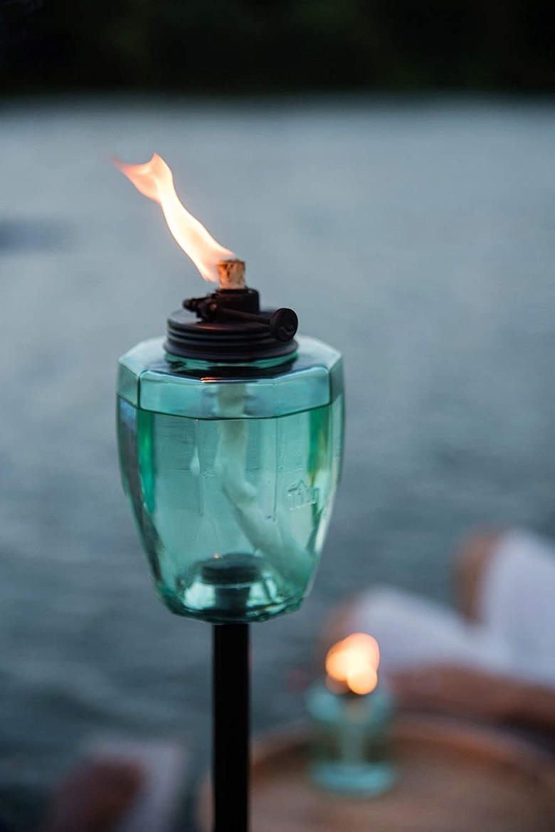 TIKI Brand Adjustable Flame Glass Torch