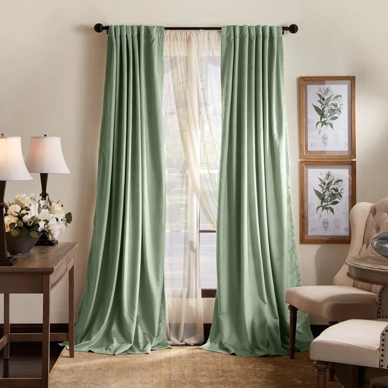 Martha Stewart Lucca Velvet Blackout Back Tab Curtains