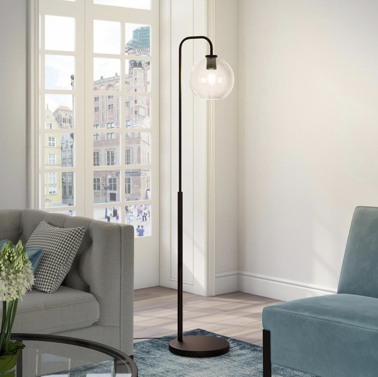 Harrison Arc Blackened Bronze Floor Lamp, $83.49