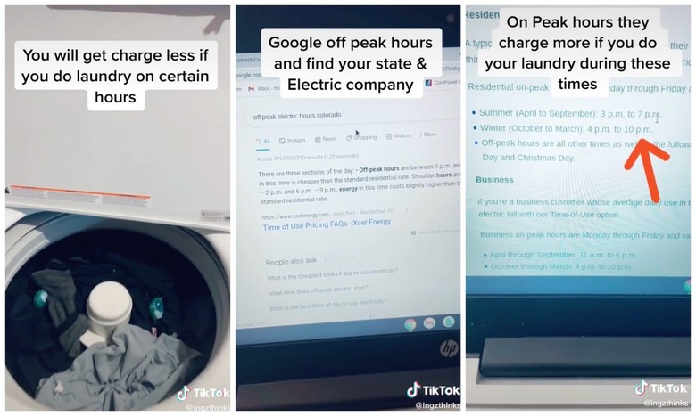 tiktok laundry electric bill hack