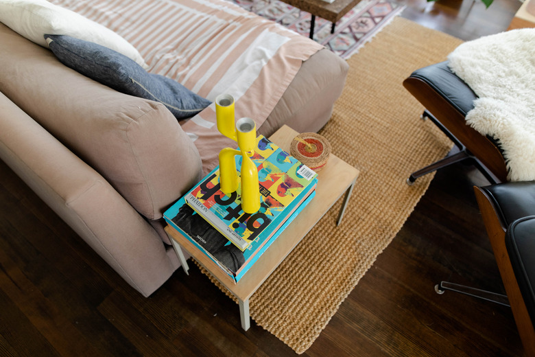 couch with small side table