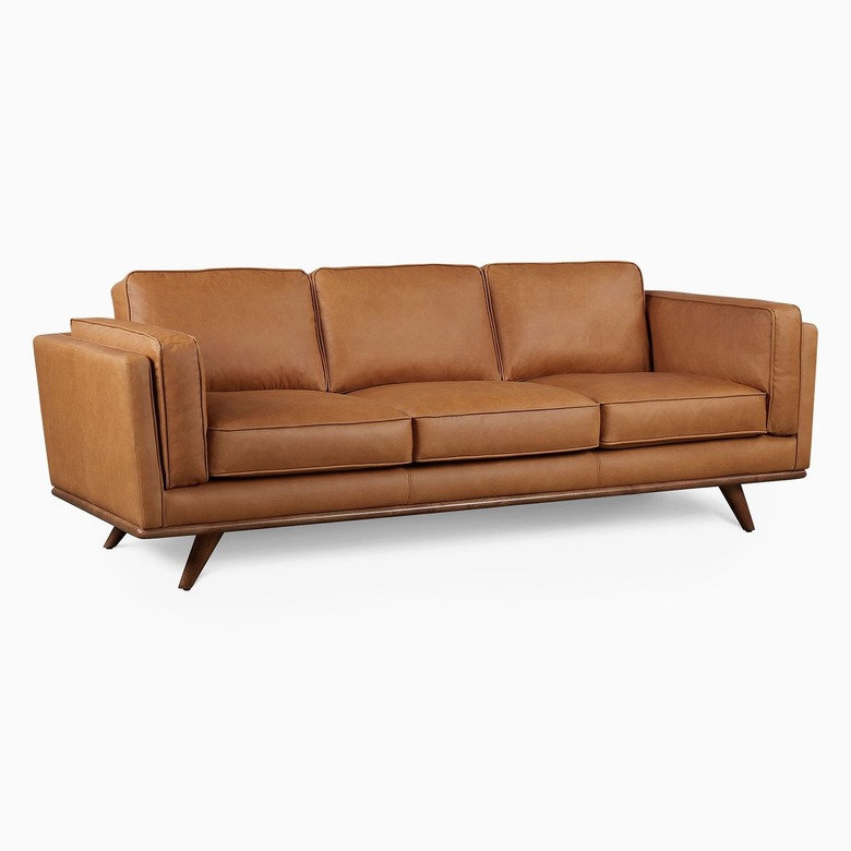 West Elm Zander Leather Sofa