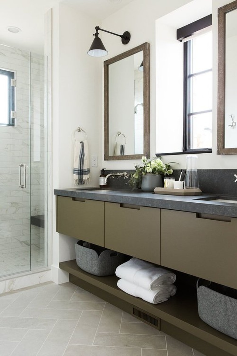 Black Bathroom countertop