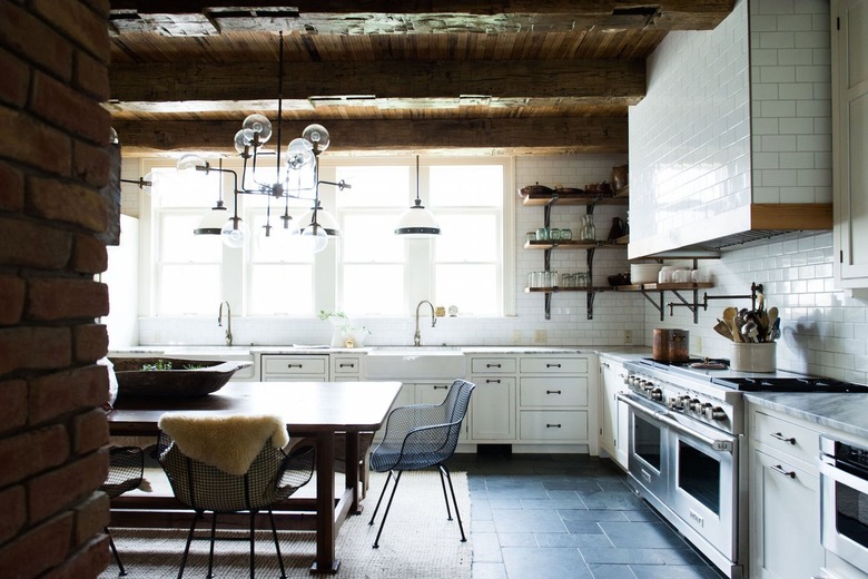 Asymmetrical Black Tile Floor