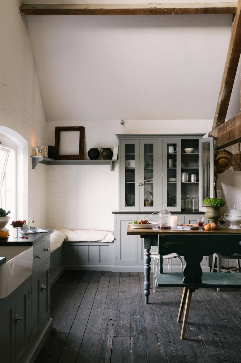 Weathered Black Wood Floor