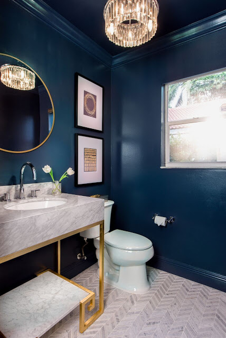 blue bathroom