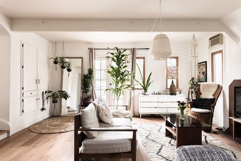 boho living room space