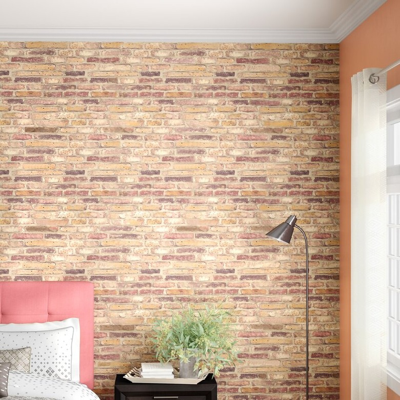 faux exposed brick wallpaper