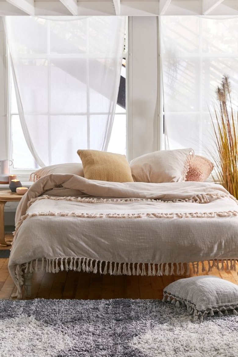 tasseled boho bedding