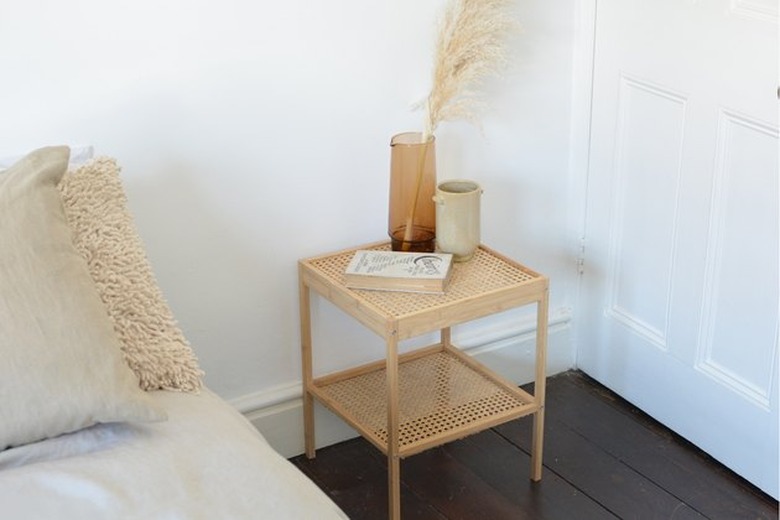 cane side table