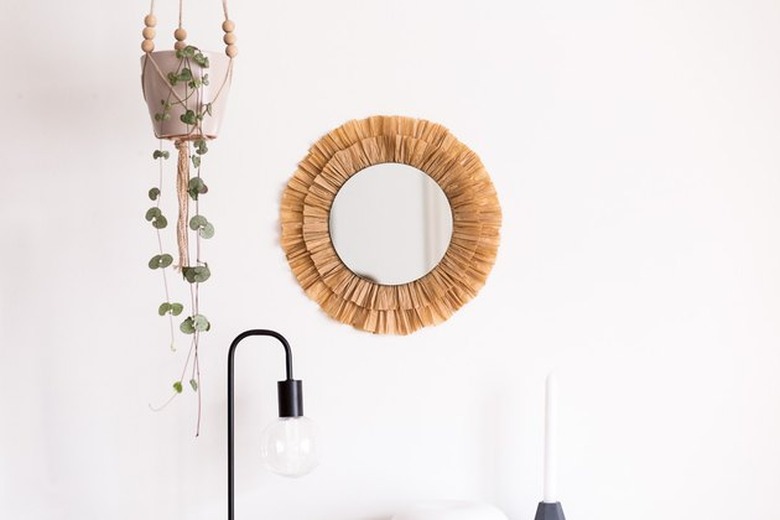 raffia mirror