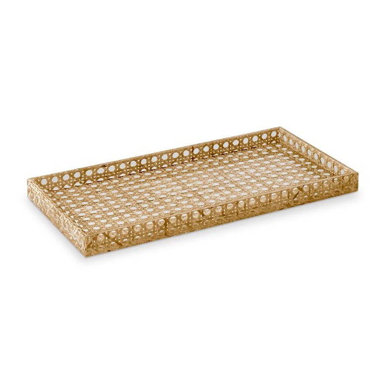 Williams Sonoma Rattan and Acrylic Bath Tray, $120