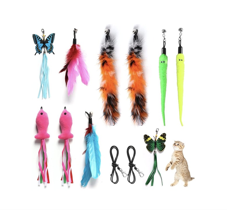 cat feather toy assortment