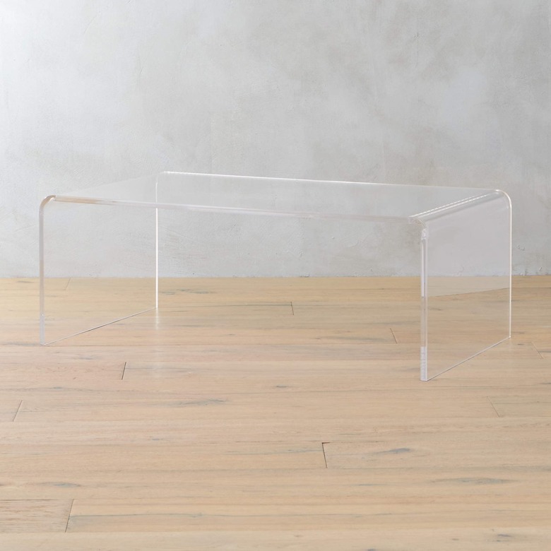 CB2 Peekaboo Acrylic Coffee Table