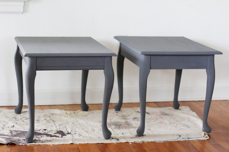 Tables painted with chalk paint