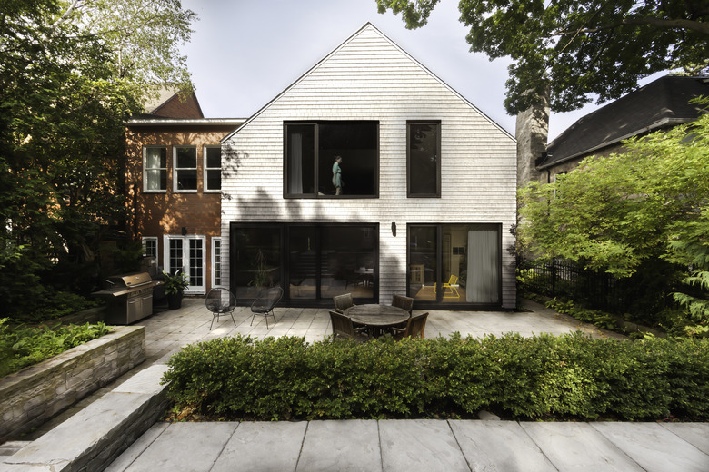 Scandinavian style house with large windows