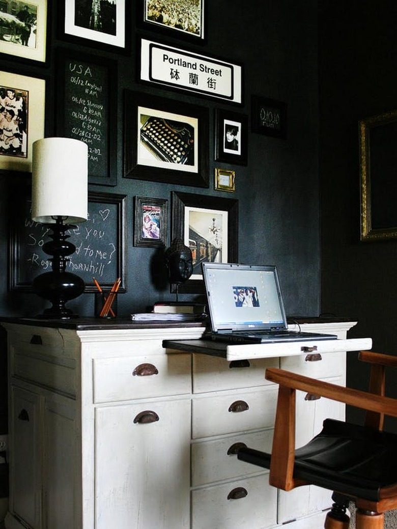 vintage dresser as desk