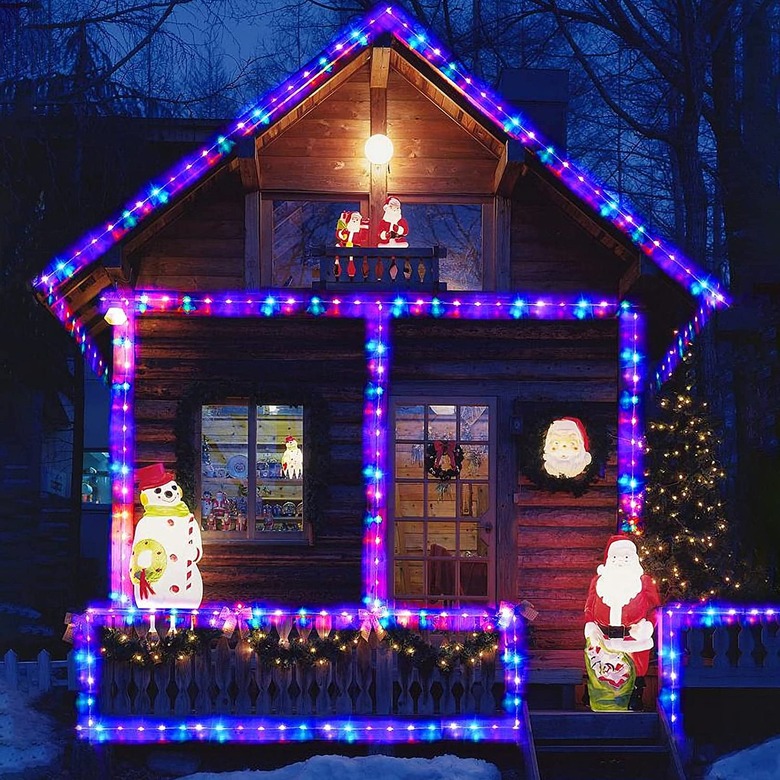 ideas for Christmas lights outdoors rope lights