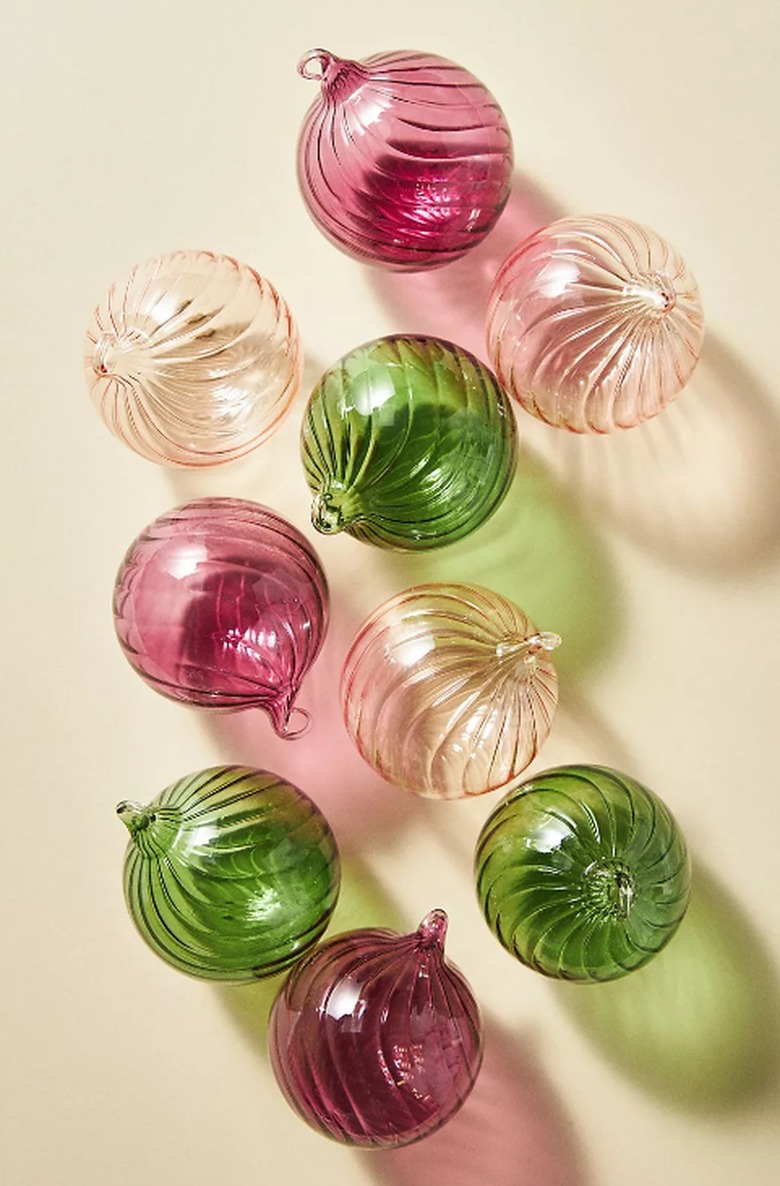 Swirled Glass Ball Ornaments