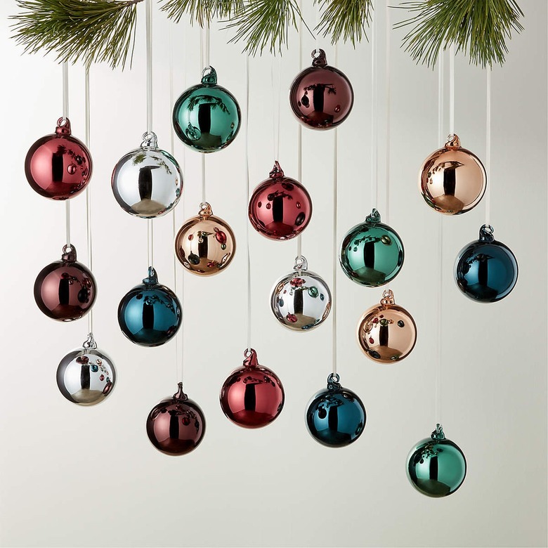 Metallic Christmas ornaments