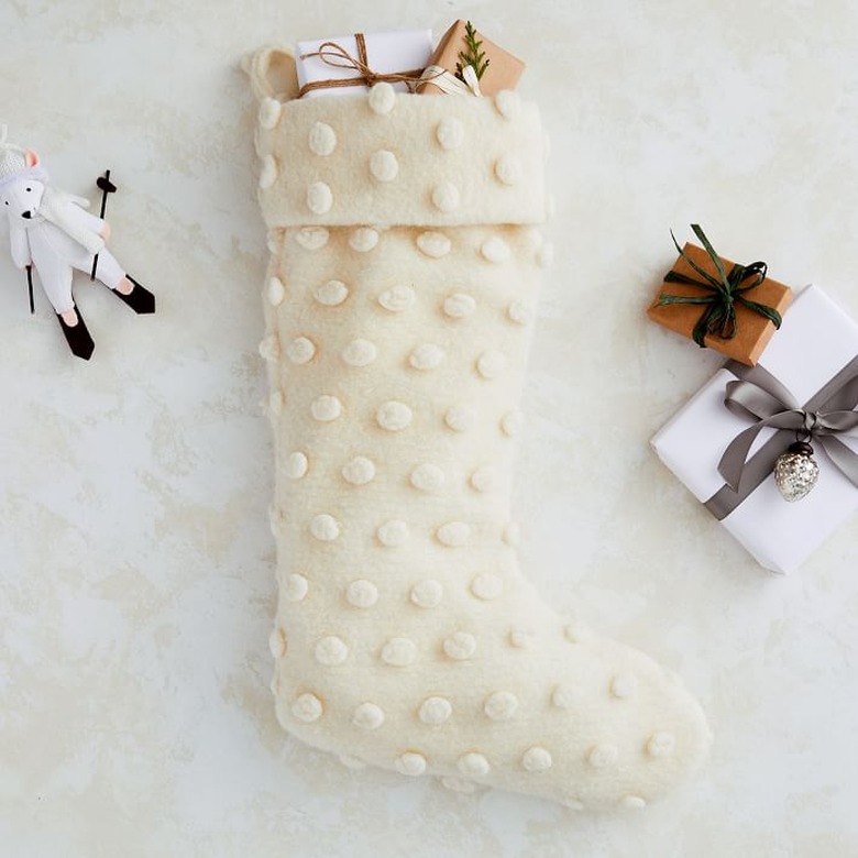 West Elm Textured Dot Stocking, $35