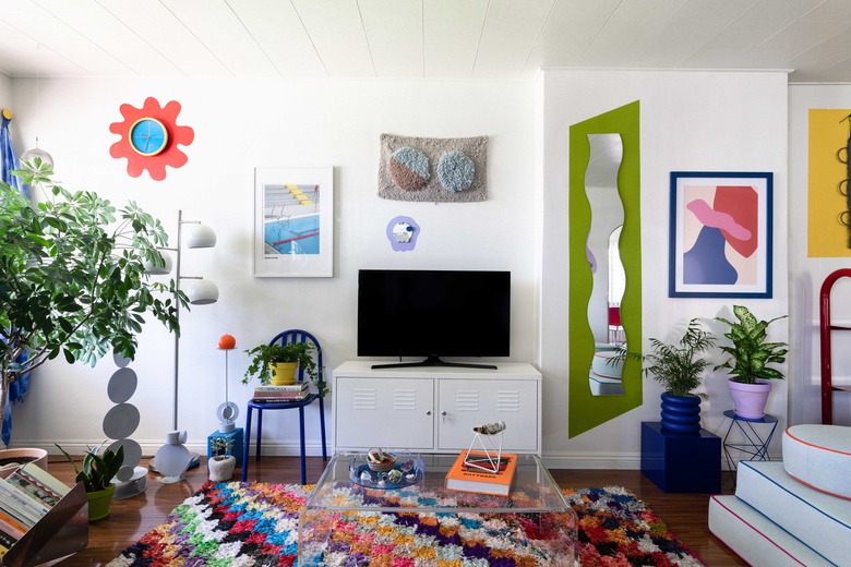 A colorful living room