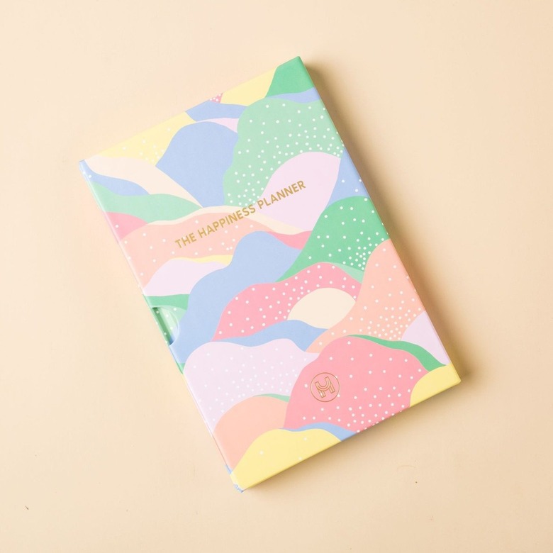 colorful hardcover wellness diary