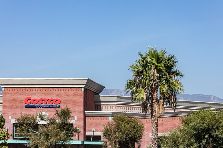 Costco wholesale store with a palm tree.