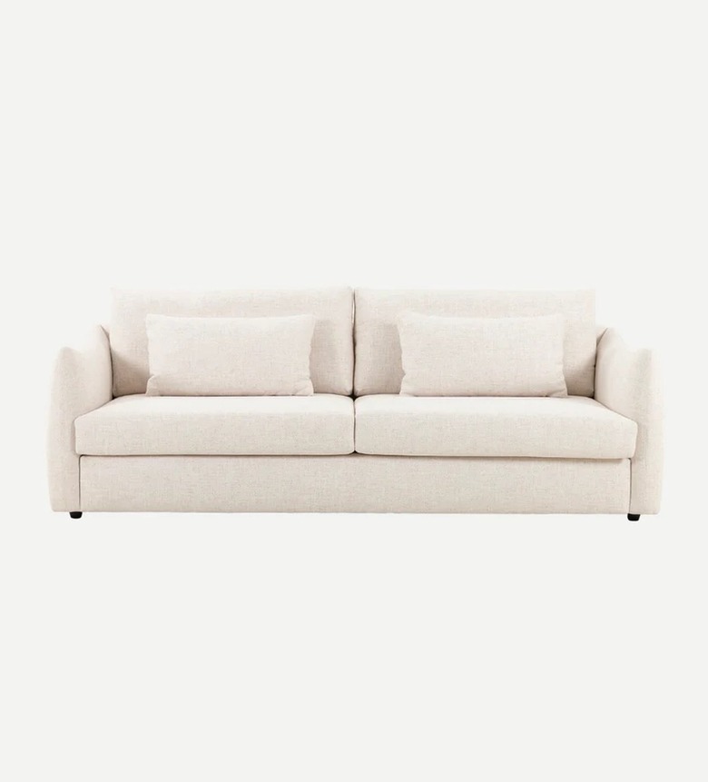 simple white sofa