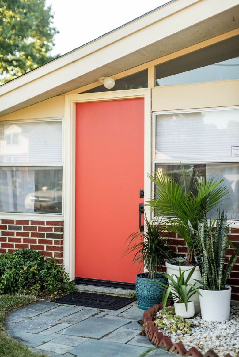 red front door