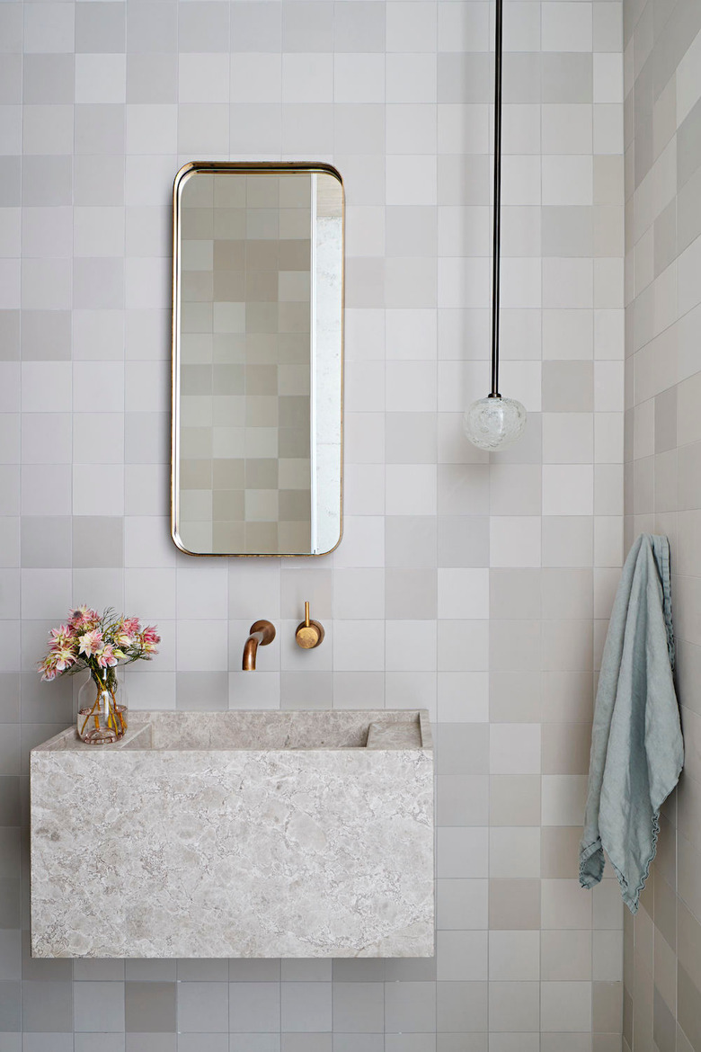 chunky integrated wall-mounted bathroom sink