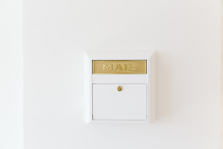 White and Gold Mailbox