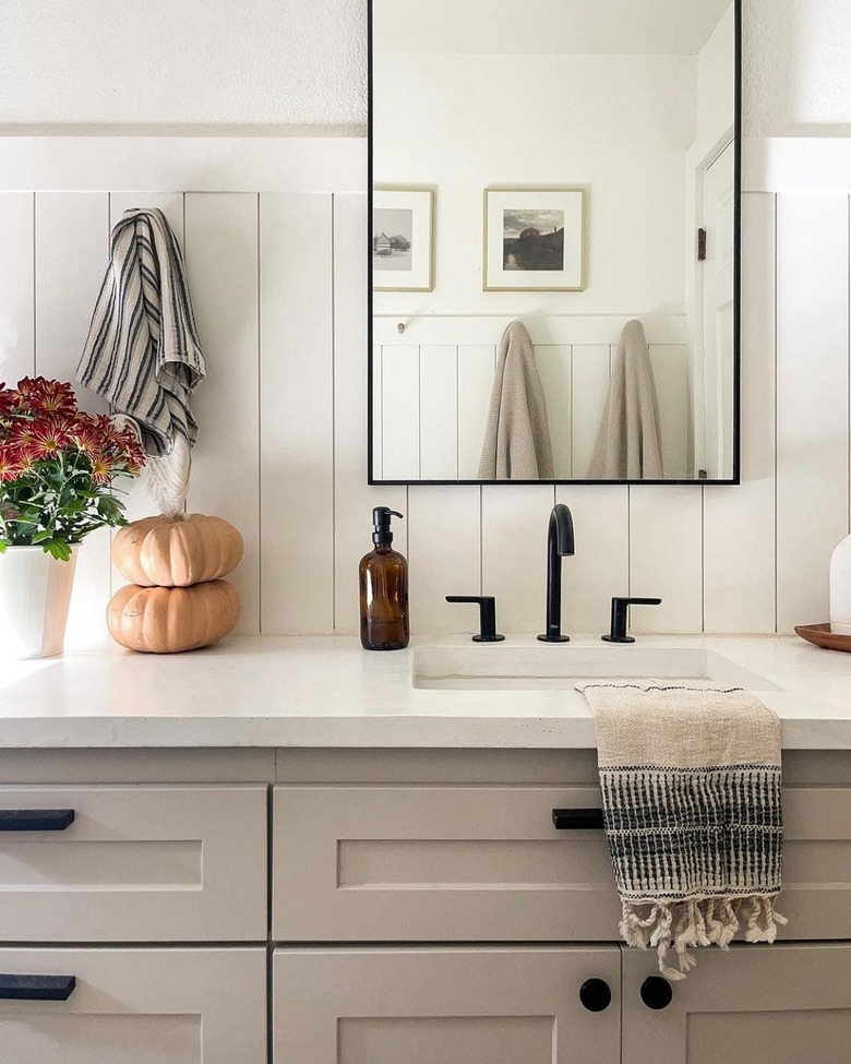 bathroom with towels