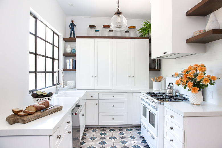 Jamie Chung's kitchen by Decorist. Photo credit Jana Williams