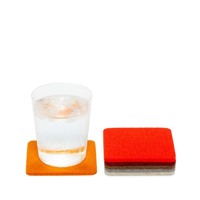 colorful felt coasters